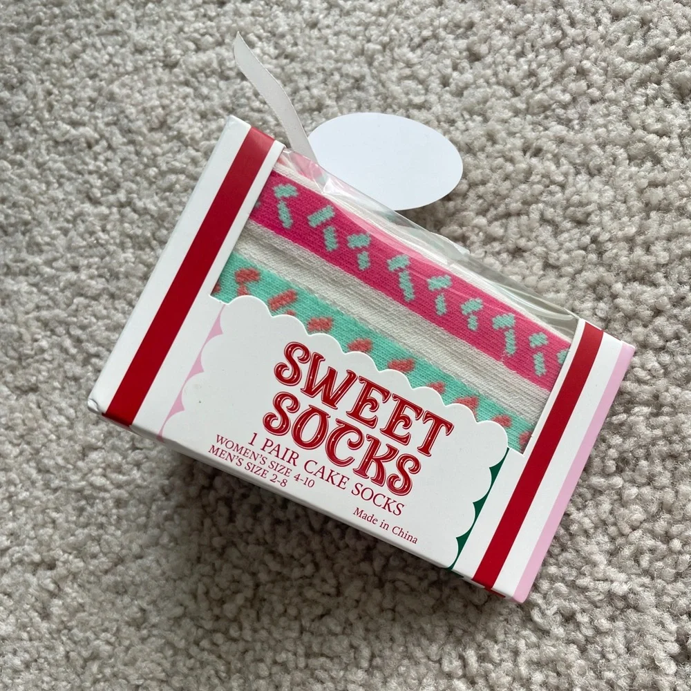Birthday Cake Sweet Socks Gift Package Single Pair - Women’s Socks One Size